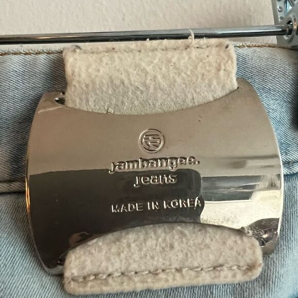 Jambangee Denim Flared Light Jeans w/ Side Slits - 28 - Picture 4 of 6